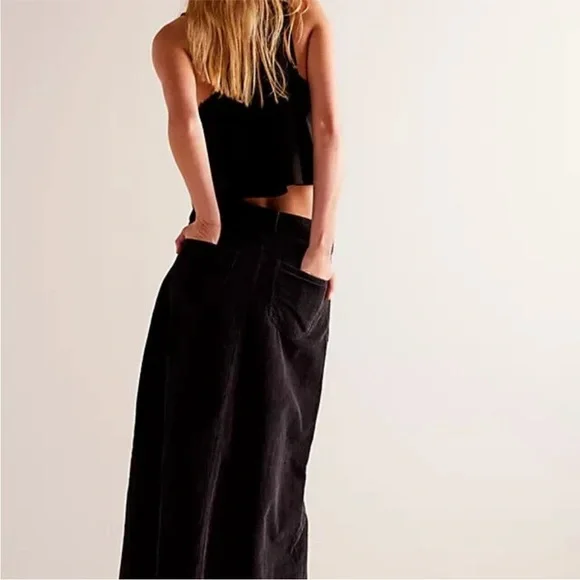 NWT Free People Come as You Are Corduroy Maxi Skirt size 2 - Picture 2 of 10